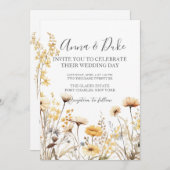 Foto QR Code Wildflower Wedding Kaart (Voorkant / Achterkant)