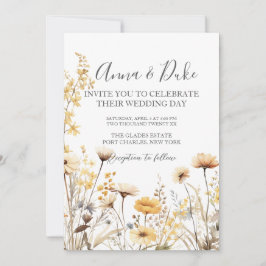 Foto QR Code Wildflower Wedding Kaart