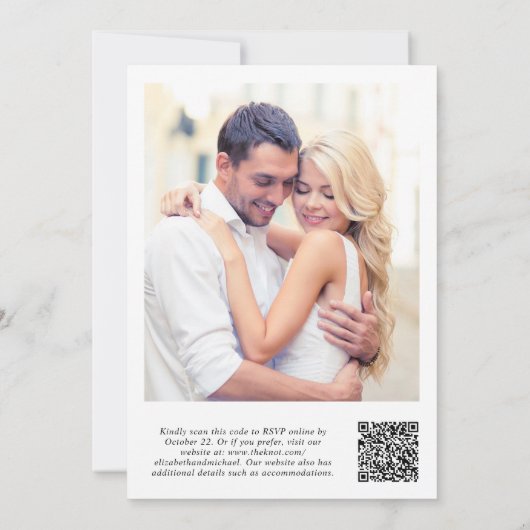 Foto QR-code Witte achtergrond voor Vellum Overlay Kaart (Achterkant)