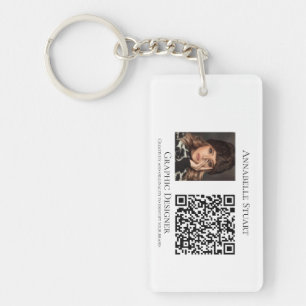 Foto QR-code Zakelijk Bedrijf Groot Sleutelhanger