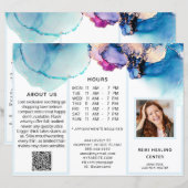 *~* Foto QR drivoudig Brochure Abstracte menuprijs (Voorkant / Achterkant)