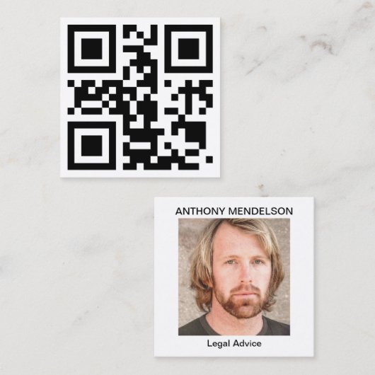 Foto qr foto of logo visitekaartje (Voorkant / Achterkant)