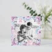 *~* FOTO QR RSVP Floral Lijst AR12 Wedding Kaart (Staand voorkant)