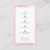 Foto QR-trendy abstracte waterverf persoonlijk Visitekaartje (Achterkant)