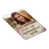 Foto Quinceanera Birthday Save the Date Magneet (Rechterzijde)