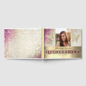 Foto Quinceanera Glitter Pink Gastenboek (Volledig)
