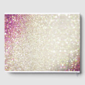 Foto Quinceanera Glitter Pink Gastenboek (Achterkant)