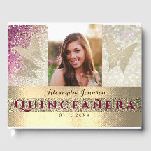 Foto Quinceanera Glitter Roze