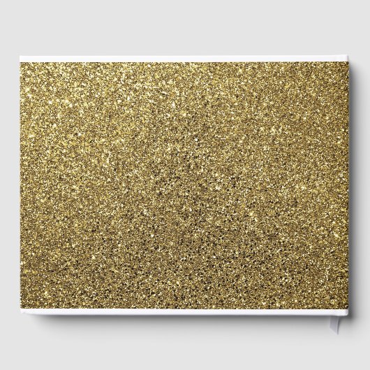 Foto Quinceanera Gold Glitter Gastenboek (Achterkant)