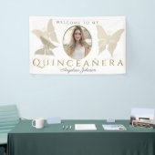 Foto Quinceanera gouden vlinder welkom Spandoek (Beurs)