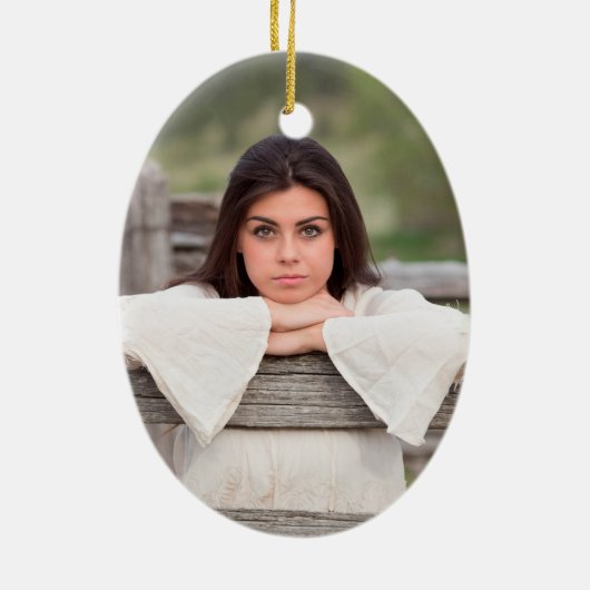 Foto Quinceañera Keepomwille Ornament (Achterkant)