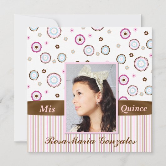 Foto Quinceañera Uitnodiging (Voorkant)