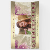 Foto Quinceanera Verjaardag Spandoek (Verticaal)