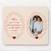 Foto & Quote Keepsake Uniek Modern Moederdag Muismat (Voorkant)