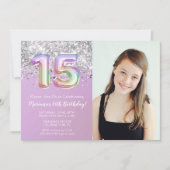 Foto Rainbow Sparkle 15e verjaardag Kaart (Voorkant)