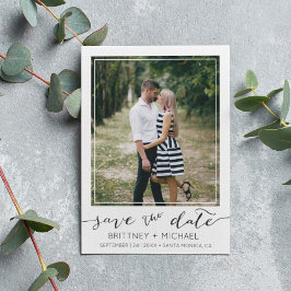 Foto Rand Modern Wit Bewaar de Datum Save The Date