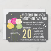 Foto Ranunculus Typography Modern Wedding Kaart (Voorkant)
