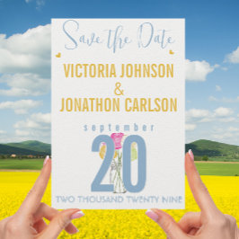 Foto Ranunculus Typography Modern Wedding Kaart