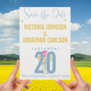 Foto Ranunculus Typography Modern Wedding Kaart