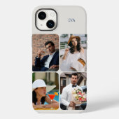 Foto-raster 4 afbeeldingen naam of initialen neutr Case-Mate iPhone case (Achterkant)