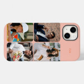Foto-raster 4 afbeeldingen naam of initialen Oranj Case-Mate iPhone Case (Achterkant (horizontaal))