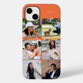 Foto-raster 6 afbeeldingen naam of initialen Oranj Case-Mate iPhone Case (Achterkant)