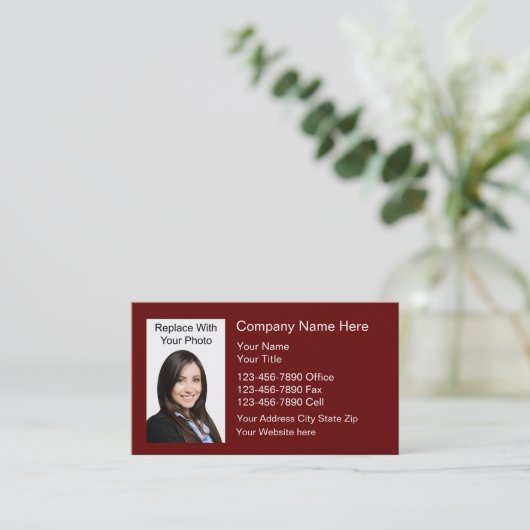 Foto Real Estate Professional Visitekaartjes (Staand voorkant)