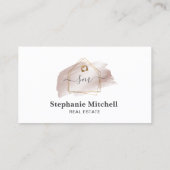 Foto Real Estate Realtor Key House Gold invoegen Visitekaartje (Achterkant)