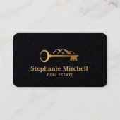 Foto Real Estate Realtor Key House QR Code invoege Visitekaartje (Achterkant)