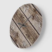 Foto Realistic Rustic, Weathered Wood Board Grote Klok (Hoek)