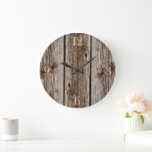 Foto Realistic Rustic, Weathered Wood Board Grote Klok (Huis)