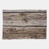 Foto Realistic Rustic, Weathered Wood Board Theedoek (Horizontaal)