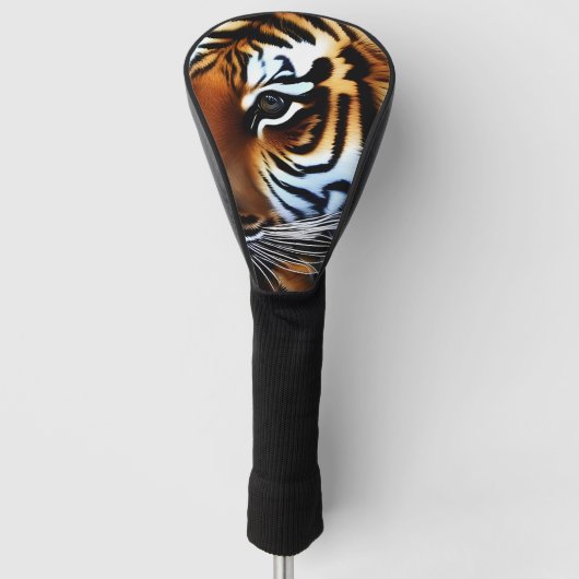 Foto Realistic Tiger Portret Golfheadcover (Voorkant)