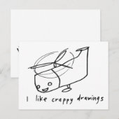 foto realistische tekening van een helikopter briefkaart (Voorkant / Achterkant)