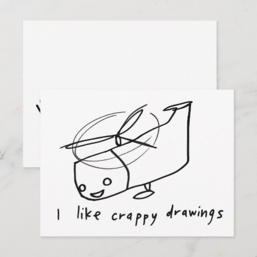 foto realistische tekening van een helikopter briefkaart (Voorkant / Achterkant)