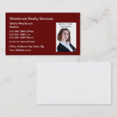 Foto Realtor Business Card-sjabloon Visitekaartje (Voorkant / Achterkant)