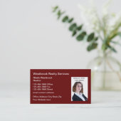 Foto Realtor Business Card-sjabloon Visitekaartje (Staand voorkant)