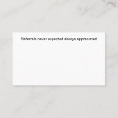 Foto Realtor MLS Business Referral Kaarten Visitekaartje (Achterkant)