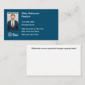 Foto Realtor MLS Business Referral Kaarten Visitekaartje (Voorkant / Achterkant)