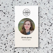 Foto Realtor QR Code Beige Visitekaartje