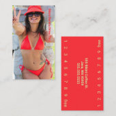 Foto Red Bikini Coffee Drive-Thru Loyalty Card (Voorkant / Achterkant)