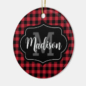 Foto: Red Black Buffalo Pset Monogram Keramisch Ornament (Links)