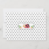 Foto Red Black Polka Dots Ladybug 1st Birthday Kaart (Achterkant)
