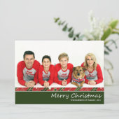 Foto Red Green | kerstkaart voor reisvakantie Kaart (Staand voorkant)