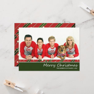 Foto Red Green   kerstkaart voor reisvakantie Kaart