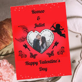 Foto Red Heart Love Cupid  Valentijnsdag Feestdagenkaart