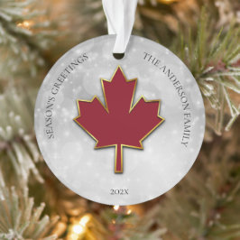 Foto Red Maple Leaf Ornament