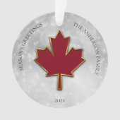 Foto Red Maple Leaf Ornament (voorkant)
