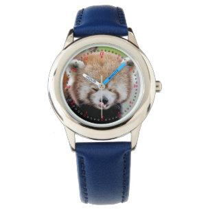 Foto: Red panda, beesten 0601. Horloge