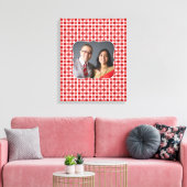 Foto Red Polka [16x20] inch Canvas Print (Insitu (Woonkamer))